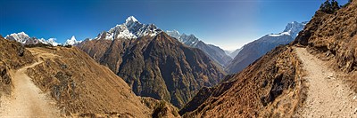 Panoráma údolí Khumbu