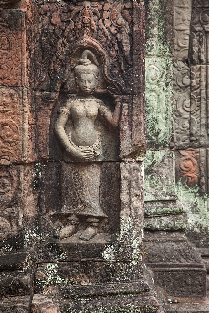 Wall in Angkor, photo