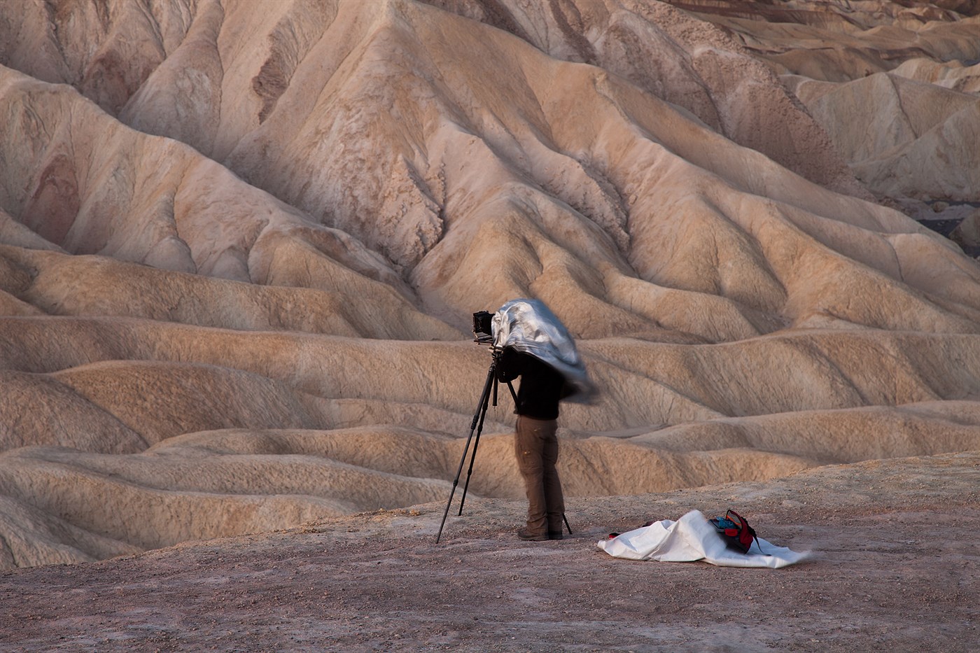 Photographer in Death Valley, photo