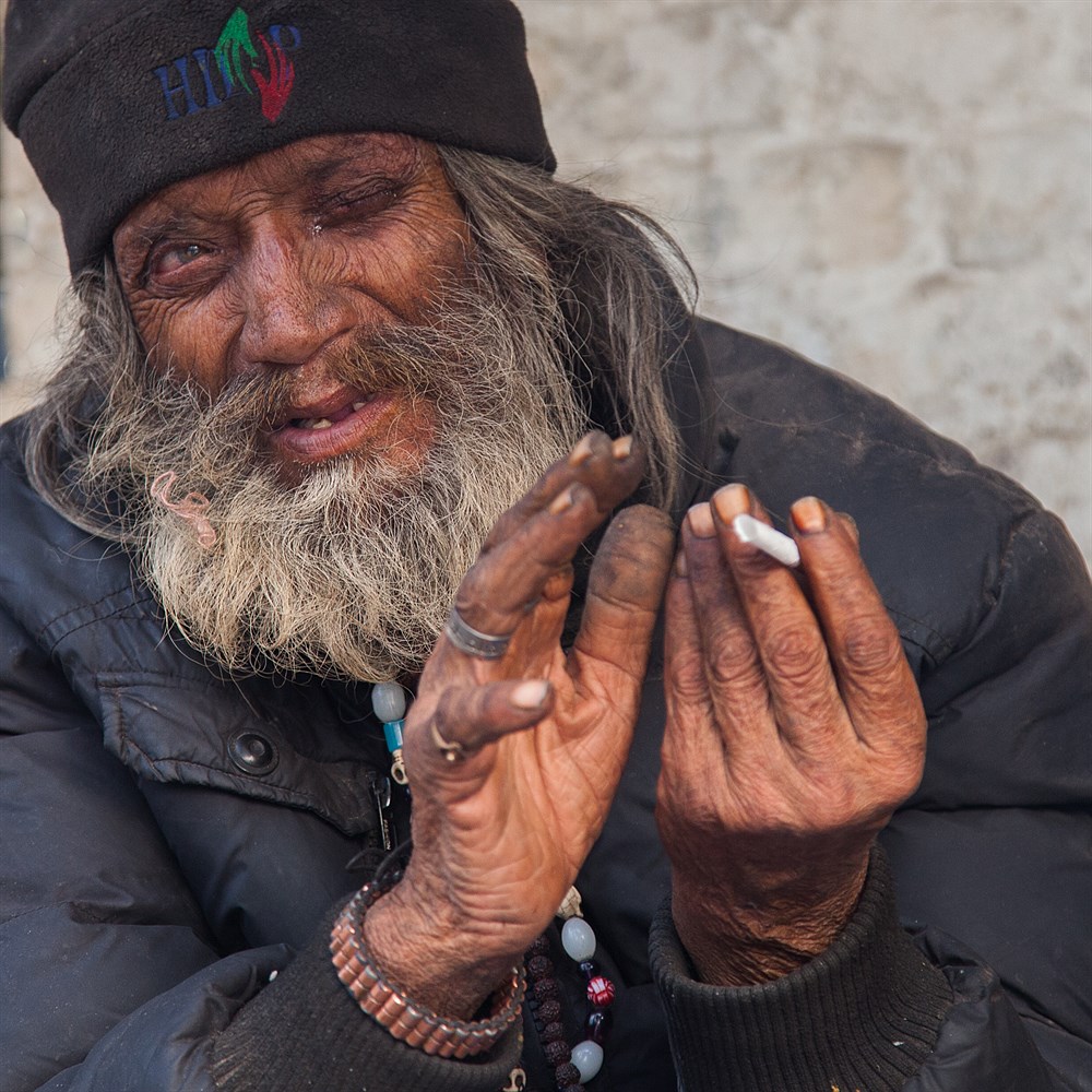 Old guru in Pashupatinath, photo