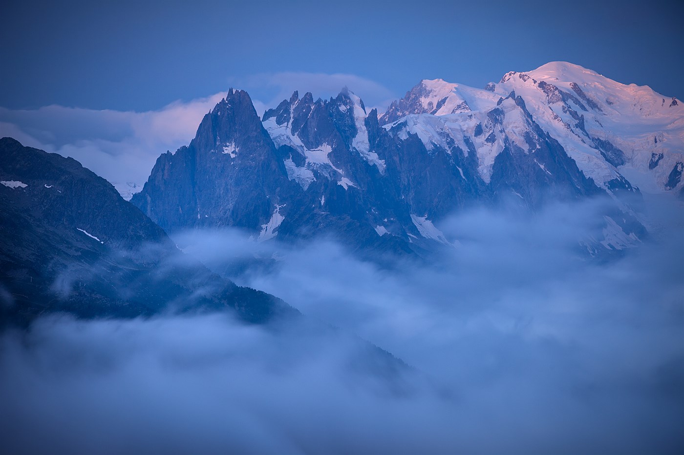 Mont Blanc from Col des Montets, photo