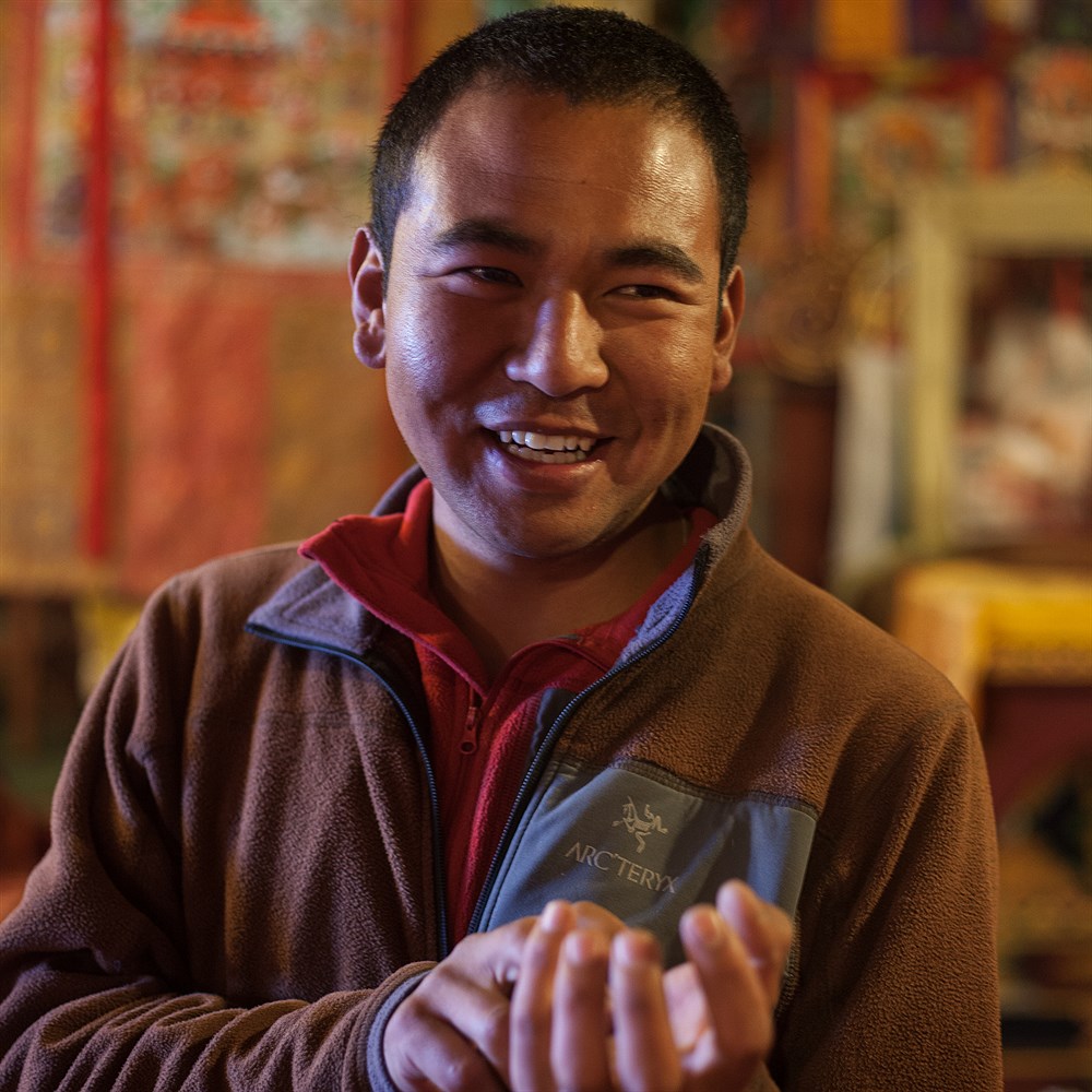 Monk in Tengboche Monastery, photo