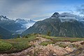 Ranní mlhy pod Mont Blankem - Panorama fotografie