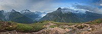 Mont Blanc from Col des Montets Panorama