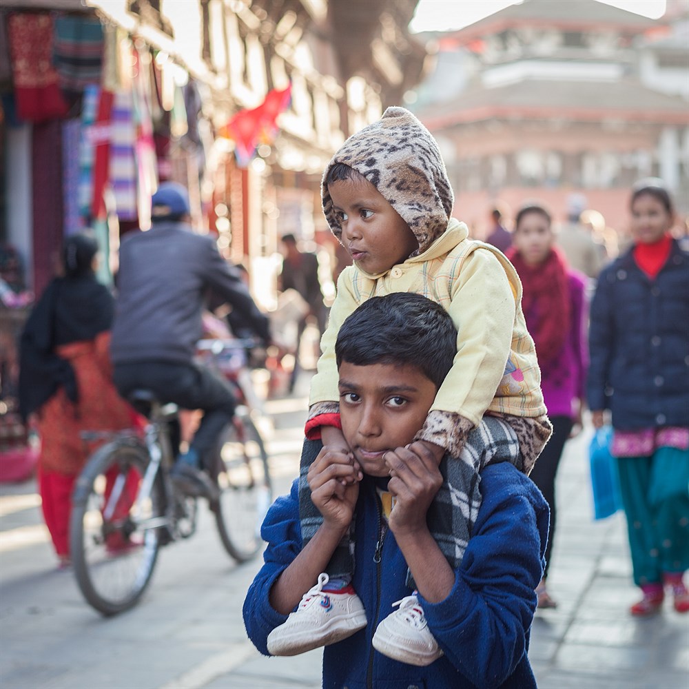 Children in Kathmandu, photo