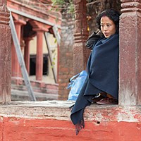 Žena z Durbar Square